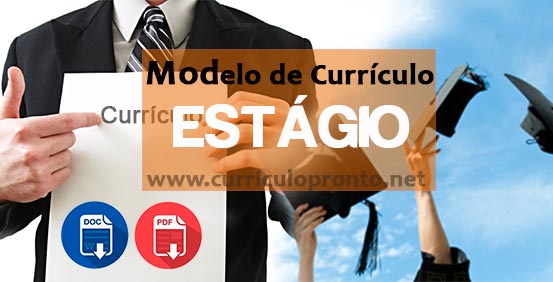 Banner Modelo de Currículo para estagio
