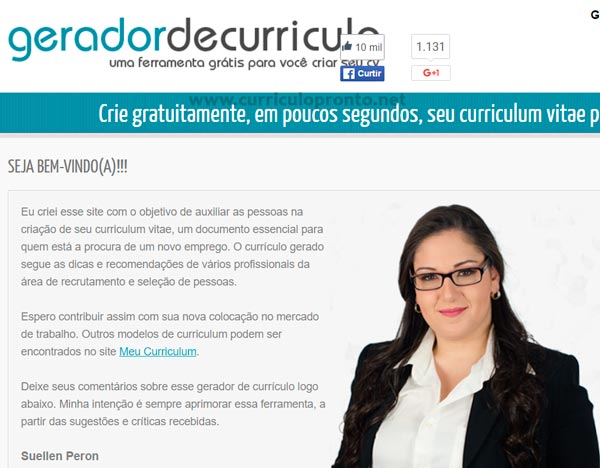 Gerador de Currículo Online Grátis
