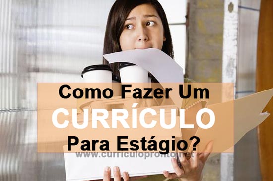Banner Como Fazer Um Currículo para Estágio