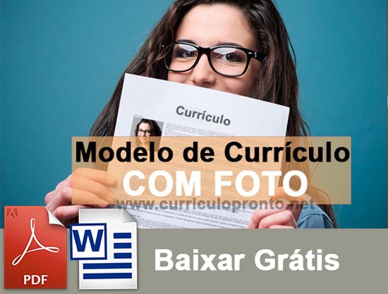 Modelo de Currículo com Foto - Baixar Grátis